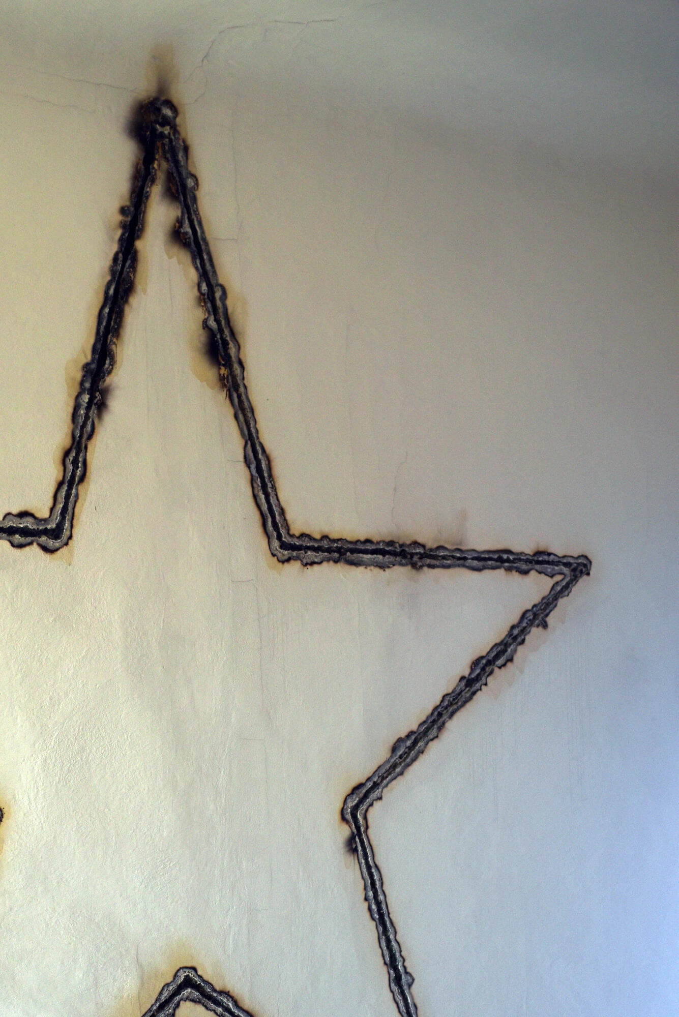 Pelli di mucca con resistenza e stella incisa con la fiamma ossidrica